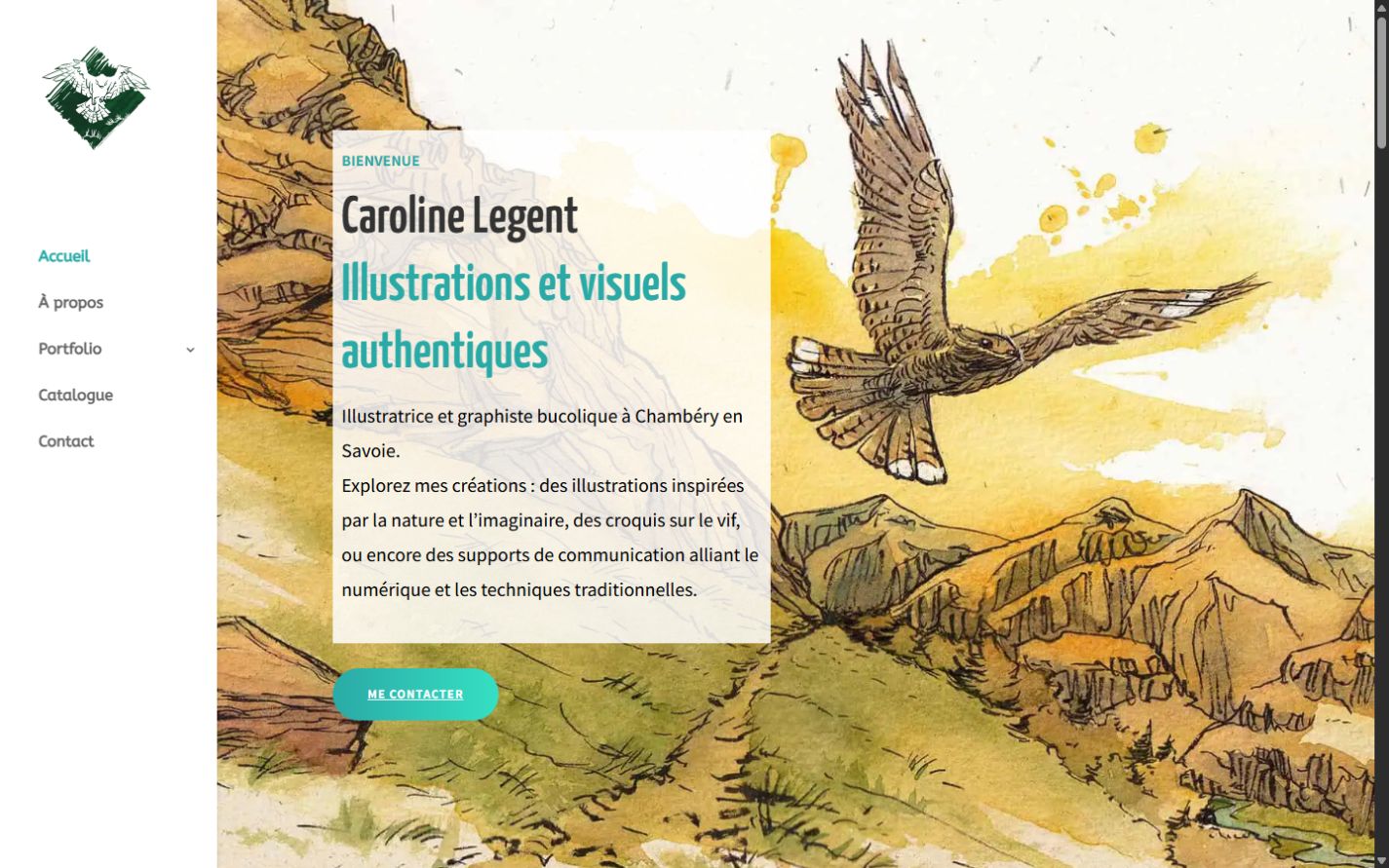 Aperçu de la page d’accueil de Caroline Legent